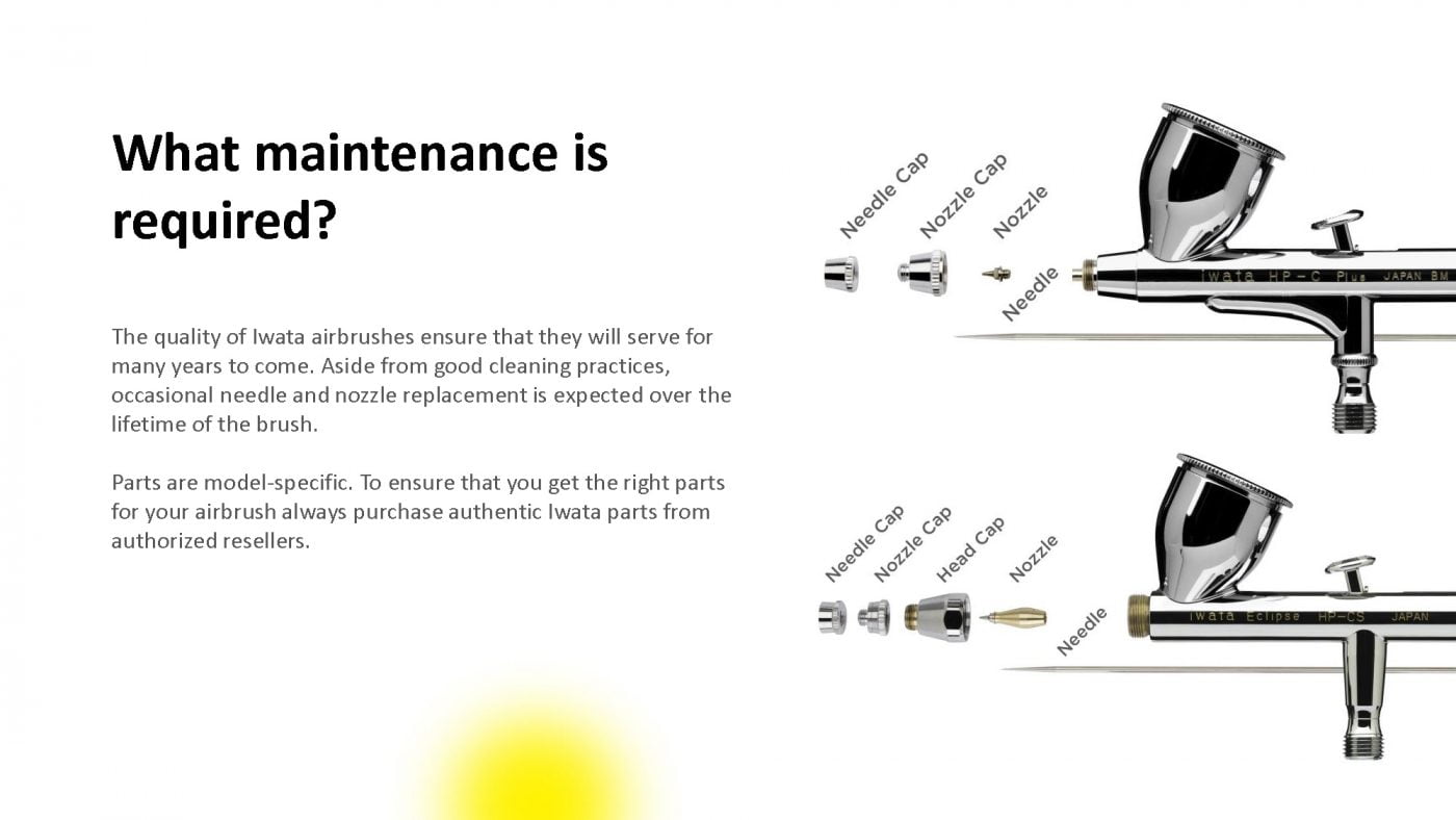What maintenance is required for airbrushing  
